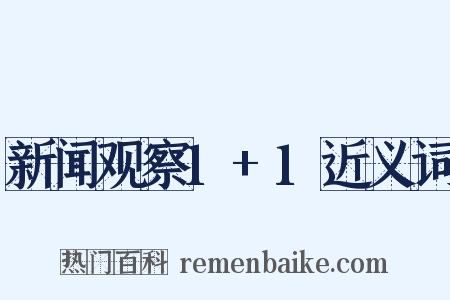 新闻观察1+1近义词是什么意思的图片